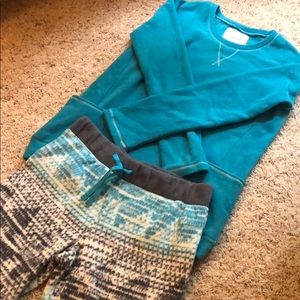 Winter fleece-feel pajama set